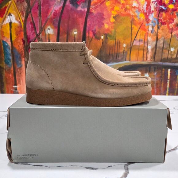 Clarks Wallabeevo BT Dark Sand Suede Size 10 Men\'s Chukka Boots Shoes main image 5